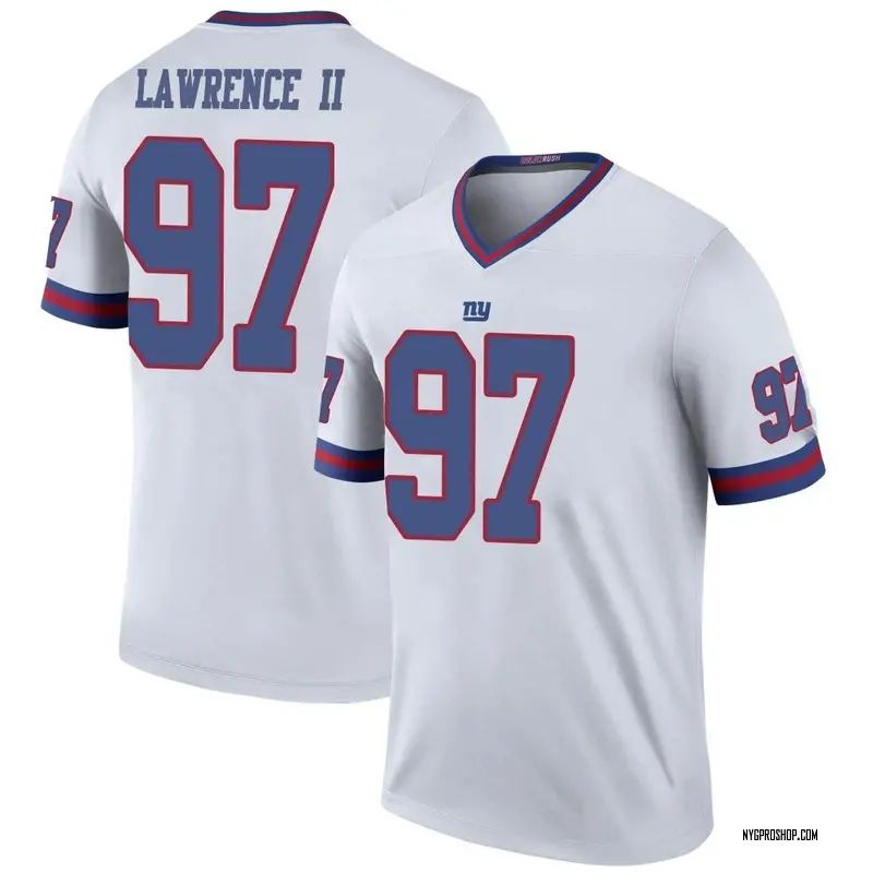 Youth Dexter Lawrence New York Giants Color Rush Jersey - White Legend